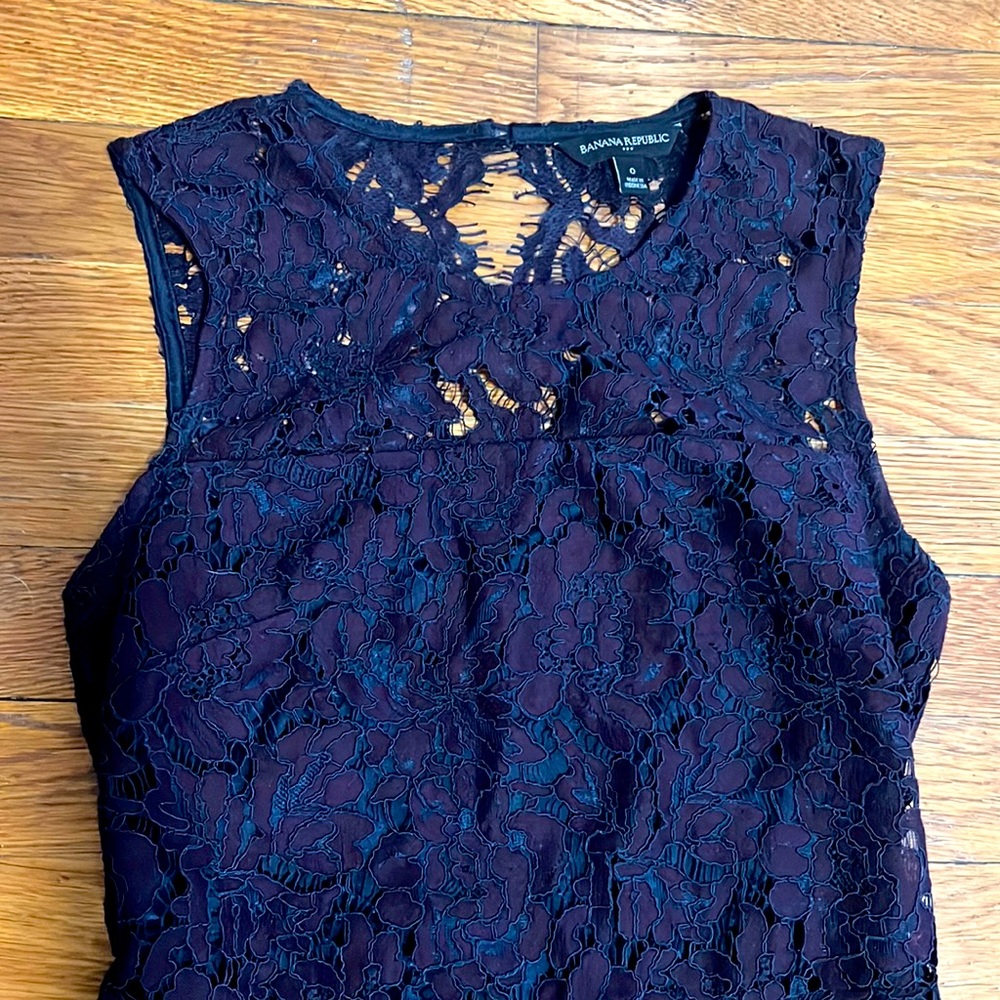 Banana Republic Factory Purple Lace Dress